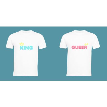Valentin napi páros (2db) póló 3. King és Queen2