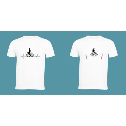 Páros póló 2db "Kerékpáros"