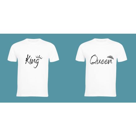 Valentin napi páros (2db) póló 2. King és Queen