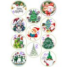 Karácsonyos kitűző és hűtőmágnes