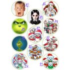 Karácsonyos kitűző és hűtőmágnes