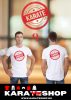 Karate mintás fehér pamut póló 1-10