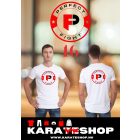 Karate mintás fehér pamut póló 11-20