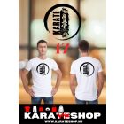 Karate mintás fehér pamut póló 11-20