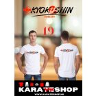 Karate mintás fehér pamut póló 11-20