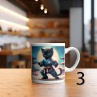 Karatés bögre (cicás bögrék)