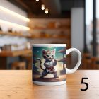 Karatés bögre (cicás bögrék)