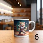 Karatés bögre (cicás bögrék)