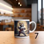 Karatés bögre (cicás bögrék)