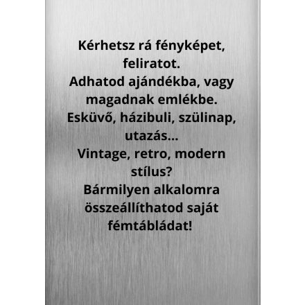 Egyedi fémtábla tervezés - egyéni