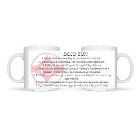 Karatés bögre - dojo kun