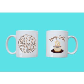 Kávés bögre egyedi mintával - Coffee time