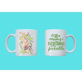 Kávés bögre egyedi mintával - Coffee