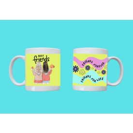 Barátnős bögre egyedi mintával 2