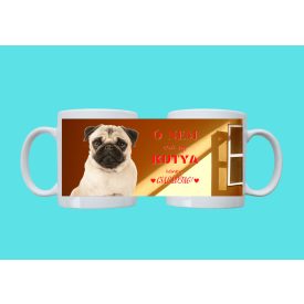 Kutyás bögre egyedi mintával  - Családtag