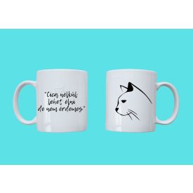 Cicás bögre egyedi mintával - Cica nélkül