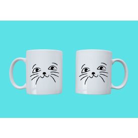 Cicás bögre egyedi mintával