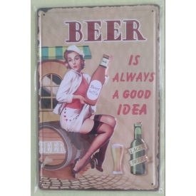 Dombornyomott fém tábla - beer always