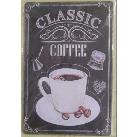 Dombornyomott fém tábla - classic-coffee