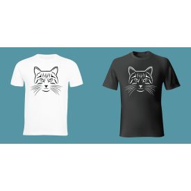 Állatmintás póló - cicás 8